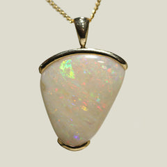 A5213 Solid Opal 9K Gold Pendant