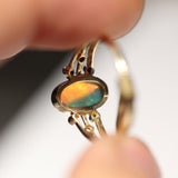 A5239 Solid Crystal Opal 9Kt Gold Ring