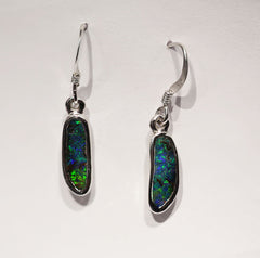 A5267 Sterling Silver Boulder Opal Earrings