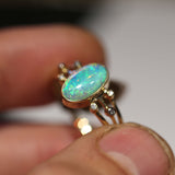 A5239 Solid Crystal Opal 9Kt Gold Ring