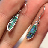 A5267 Sterling Silver Boulder Opal Earrings