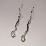 A5252 Solid Opal Sterling Silver Earrings