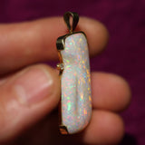 A5303 Solid Crystal Opal 18Kt Gold Pendant