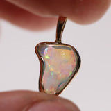 A5381 Solid Crystal Opal 14Kt Gold Pendant